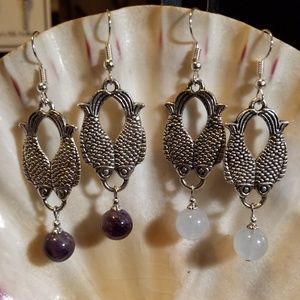 Pisces Birthstone Earrings: 2 options